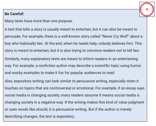 Types of Passages, Text Structures, Genre and Theme